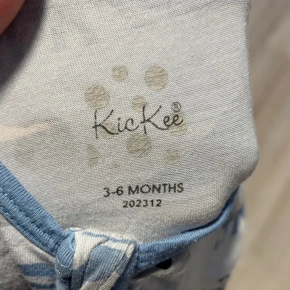 Kickee Pants Blue Dinosaur Footie - Picture 2 of 2